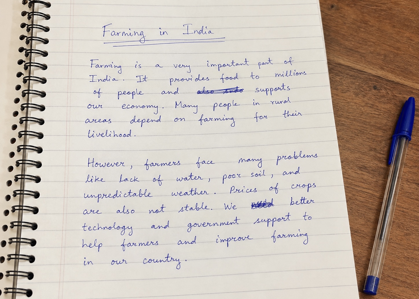 Handwritten Essay
